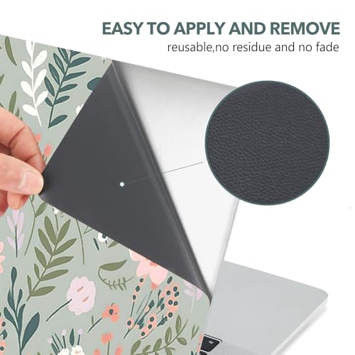 AIMSA Laptop Notebook Skin Sticker Cover Decal, 12 13 13.3 14 15 15.4 15.6 inch Laptop Vinyl Skin Sticker Netbook Cover Art Protector, Pink White Flowers Plants - color: Pink White Flowers Plants
