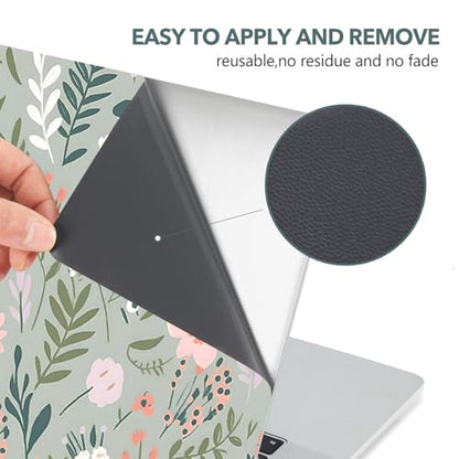 AIMSA Laptop Notebook Skin Sticker Cover Decal, 12 13 13.3 14 15 15.4 15.6 inch Laptop Vinyl Skin Sticker Netbook Cover Art Protector, Pink White Flowers Plants - color: Pink White Flowers Plants