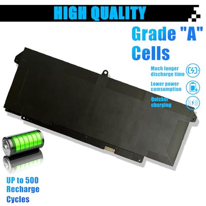 63Wh 7FMXV Laptop Battery Replacement for Dell Latitude 5320 7320 Latitude 7420 7520 Series TN2GY 0TN2GY 9JM71 4M1JN 1PP63 727CG HDGJ8 MHR4G CN-0727CG CN-0TN2GY 15.2V 3941mAh 4-Cells - size: 10.43*3.71*0.26 inch 7FMXV