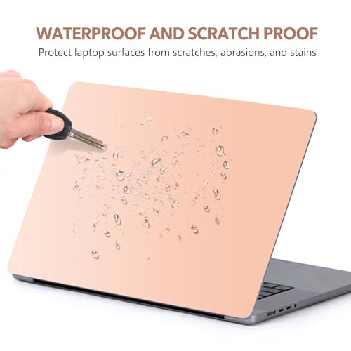 AIMSA Laptop Skin Sticker Cover Decal, 12 13 13.3 14 15 15.4 15.6 inch Laptop Vinyl Skin Sticker Cover Notebook Art Deco Protector Notebook PC, Light Orange Gradient - color: Light Orange Gradient