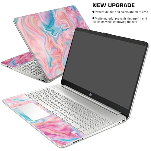Laptop Skin Decal HP 14" - Marbling, Laptop Cover Sticker, No Cutting Required, No Bubble, Waterproof, Scratch Resistant - Including Wide Screen and Wrist Pad - size: 14 inch
