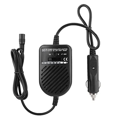 Universal 80W DC Car Charger, 15‑24V Power Supply Adapter Set, 8pcs DC Plug Heads, for Laptop Notebook