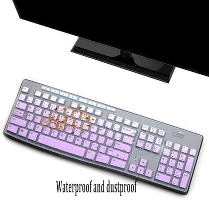 Keyboard Cover Skin Protector for Logitech MK275 MK270 Keyboard, Logitech K200 K260 K270 MK200 MK260 Ultra Thin Desktop PC Silicone Keyboard Cover-OPurlple - color: OPurlple