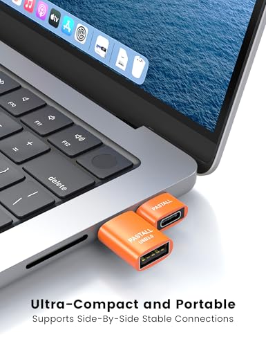 USB to USBC Adapter 10 Pack Combo,USB to C Adapter,Orange | 5 USB 2.0 Male to USBC Adapter & 5 USB 3.0 Female to USBC Adapter,Compatible with iPhone 17 Pro Max,iPad,Samsung Galaxy S25 - color: Orange