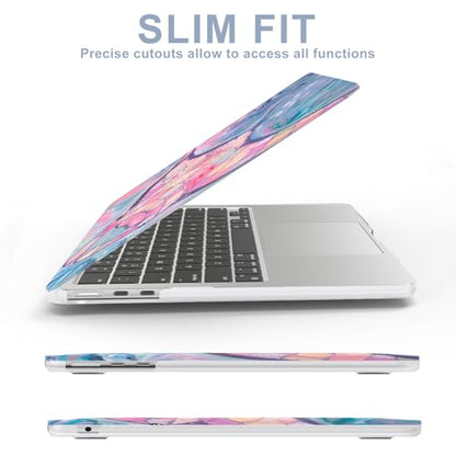 AKIT for MacBook Air 13 inch Case M5 M4 M3 M2 2026-2022, Blue Fish | A3449 A3240 A3113 A2681, Vibrant Pattern Hard Shell Laptop Case+Screen Protector+Keyboard Cover for MacBook Air 13.6 inch - color: Blue Fish