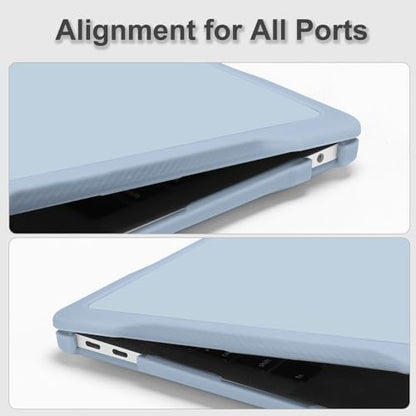 MOSISO Compatible with MacBook Air 13 inch Case M1 2018-2021, Sky Blue | Reduces-Fingerprints with Soft TPU Bumper Shell&Keyboard Cover for MacBook Air 13.3 M1, 2021 2020 2019 2018 A2337 A2179 A1932 - color: Sky Blue