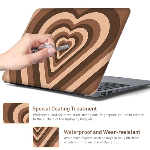 12.1-15.6 Inch Laptop Skin Decal, Universal Reusable Vinyl Cover Sticker for Notebook PC, Waterproof Art Decal Protector - Brown Hearts - color: Brown Hearts