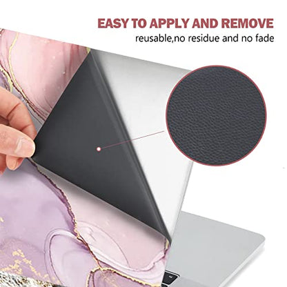 AIMSA Laptop Skin Sticker Decal, 12 13 13.3 14 15 15.4 15.6 inch Laptop Art Decal Protector Notebook Netbook PC 15.6" Universal Vinyl Cover, Pink Purple Marble - color: Pink Purple Marble