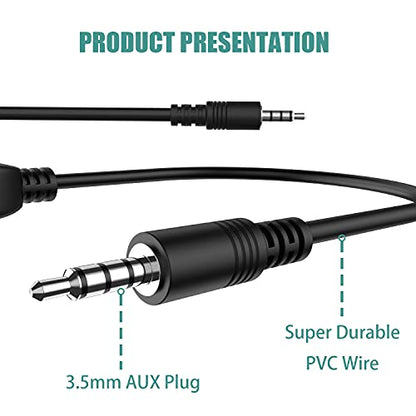 Eanetf USB to Aux Audio Adapter, 2PCS 3.5mm Male to USB Female for Playing Music with U-Disk in Your Car,orked only When Your CAR 3.5mm AUX Port Must has Audio decoding Function- No Power Supply