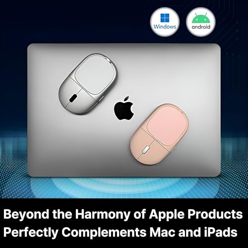 Magnito – Magnetic Wireless Bluetooth Mouse for MacBook, iPad, Laptop, Windows, Chrome OS, Linux – Compact & Portable, Attachable, Silent Clicks – The Best Travel Mouse (Pink) - color: Pink