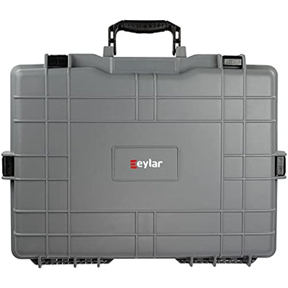 Eylar Large 22 inch Protective, Camera, Tools, Equipment Laptop Hard Case Waterproof w/ 3 Layers Foam (Gray) - color: Gray