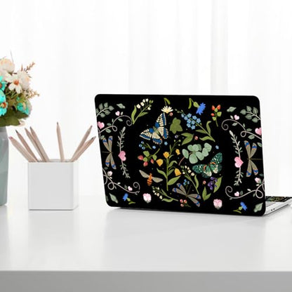 13" 13.3" 14" 15" 15.4" 15.6 Inches Laptop Skin Sticker Netbook Decal Vinyl Reusable Notebook Art Protector Cover, Personalized Skin, Dragonfly Butterfly Flower - color: Dragonfly Butterfly Flower