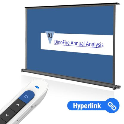 White Wireless Presenter, Volume Control Presentation Clicker, RF 2.4GHz PowerPoint Clicker Presentation Remote Control Slide Clicker Advancer - color: White