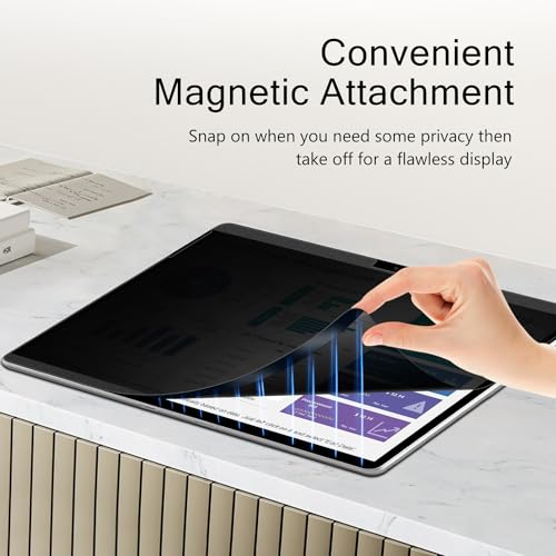 PYS Magnetic Privacy Screen for Microsoft Surface Pro, 12.3 Inch | Pro 7 Plus, Pro 7, Pro 6, Pro 5, Pro 4, Pro 3, Detachable, Matte Finish, Anti-Glare - size: SF 12.3 Inch