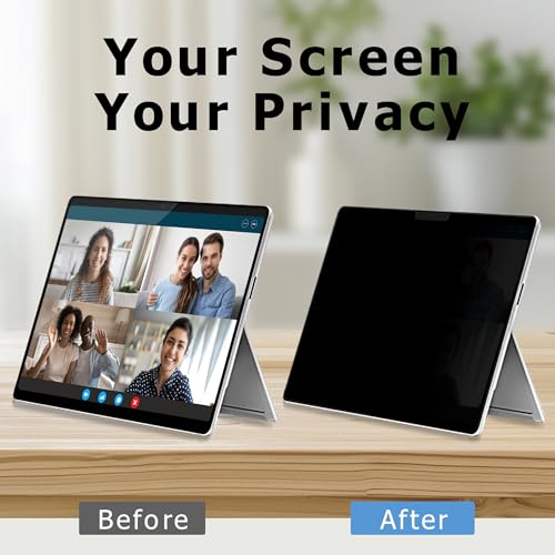 Adeway Privacy Screen Protector for Surface Pro 7/6/5/4/3 12.3 Inch, Magnetic Nano, Anti-Spy, Removable, Blue Light & UV Blocking, Anti-Glare - size: Pro 7/6/5/4/3 12.3"