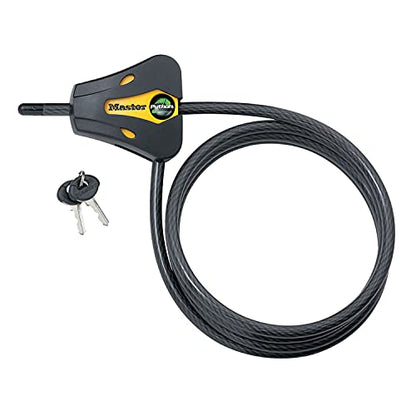 Master Lock 8419DPF Python Cable Lock with Key, 1 Pack - size: 6' x 5/16" diameter