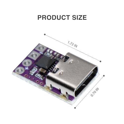 2PCS USB-C PD Trigger Board Module Supports PD 2.0 3.0 Output DC 5V9V12V20V 100W Suitable for Laptop Charge, DIY Power Banks, Power Supply Testing