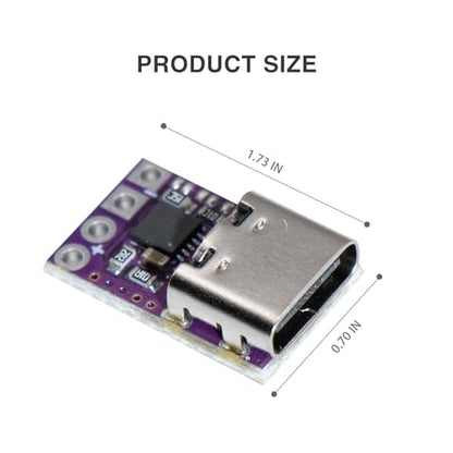 2PCS USB-C PD Trigger Board Module Supports PD 2.0 3.0 Output DC 5V9V12V20V 100W Suitable for Laptop Charge, DIY Power Banks, Power Supply Testing