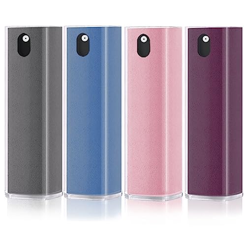 4PCS Screen Cleaner Touchscreen Mist Spray, Portable Reusable Fingerprint-Proof Spray Bottle for Phone/Laptop/Tablet/Monitor/Car Screen