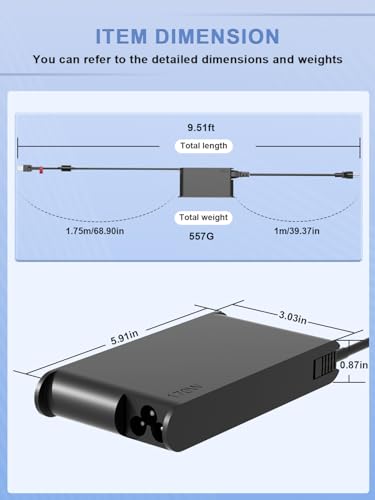 SlSLRIOY 170W Slim Charger Compatible with Lenovo IdeaPad Yoga Pro/Slim/Creator 9 7 5 LOQ 15 16,Legion Slim 5 7 R720 Y730 Y720 Y540,ThinkPad P1 P53 P52 P51 P50 P70 P71 Laptop Power Adapter