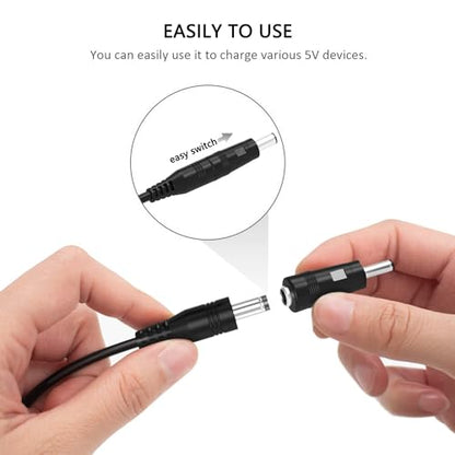 Moon lamp Charger Cord, USB to DC Plug Charging Cord Power Cord Compatible for LOGROTATE/Mydethun/BRIGHTWORLD LED 3D Moon Lamp