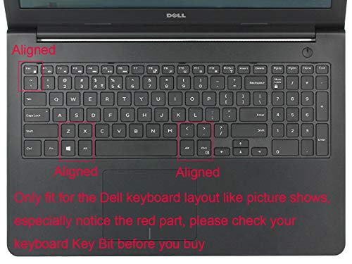 Keyboard Cover Skin Compatible with 15.6" Dell Inspiron 15 3000 5000 7000 Series; 15.6 inch Dell G3 G5 G7 Series; 17.3" Dell Inspiron 17 5000 Series; 17.3" Dell G3 Series (with Numeric Keypad) Black - color: Black
