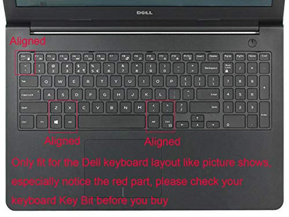 Keyboard Cover Skin Compatible with 15.6" Dell Inspiron 15 3000 5000 7000 Series; 15.6 inch Dell G3 G5 G7 Series; 17.3" Dell Inspiron 17 5000 Series; 17.3" Dell G3 Series (with Numeric Keypad) Black - color: Black