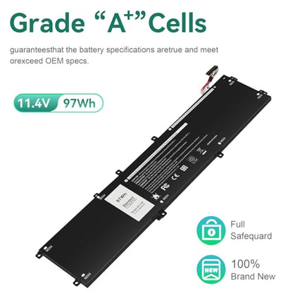 4K1VM Laptop Battery Replacement for Dell G7 17 7700 Gaming Series Inspiron 15 7590 7591 7501 Series Precision 5530 5520 5540 Series Vostro 15 7500 Series W62W6 0W62W6 9TM7D 09TM7D XYCW0 0XYCW0 V0GMT - size: 4K1VM 14.96 4.80 0.73in