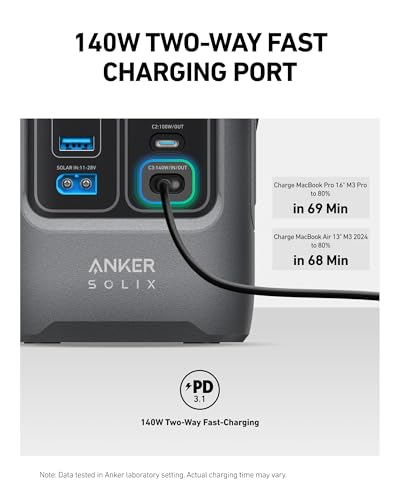 Anker SOLIX C200 DC Power Bank Station, 192Wh Portable Power Station, LiFePO4 Battery, 200W Solar Generator, for Outdoor Camping, Traveling, and Emergencies (No Wall Charger Included) - style: Anker SOLIX C200 DC