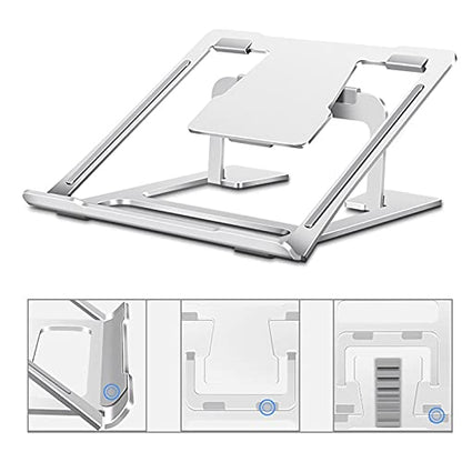 Folding Portable Laptop Stand Angle/Height Adjustable Aluminum Alloy Notebook Computer Bracket Heat Dissipation