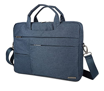 Multifunctional Briefcase,Muti-Pockets Laptop Case Bag For 15.6 inch-16 inch Laptop Computer - color: Blue