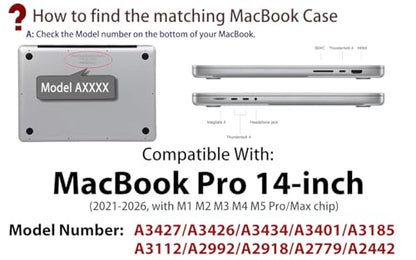 UESWILL for MacBook Pro 14 inch Case M5 M4 M3 M2 M1 A3427 A3426 A3434 A3401 A3185 A3112 A2992 A2918 A2779 A2442 (2021-2026), Glossy Pattern Hard Shell Cover + Microfiber Cloth, Fairy - color: Pattern: Fairy, size: MacBook Pro 14" (M1 M2 M3 M4 M5)