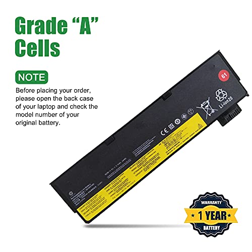 01AV423 SB10K97580 Laptop Battery Replacement for Lenovo ThinkPad T470 T480 A475 A485 T570 T580 P51S P52S TP25 Series 61 4X50M08810 01AV422 SB10K97579 01AV424 01AV452 01AV490 11.4V 24Wh - size: 9.9*3.5*1.5inch 01AV423