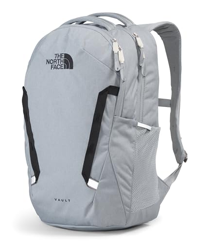 The North Face Vault Everyday Laptop Pack, Mid Gy Dk Hth/TNF Blk-NPF, OSFA | Commuter Travel Bag, Water-Repellent Finish, Spacious Compartment - color: Mid Grey Dark Heather/Tnf Black-npf