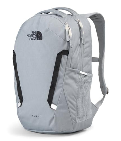 The North Face Vault Everyday Laptop Pack, Mid Gy Dk Hth/TNF Blk-NPF, OSFA | Commuter Travel Bag, Water-Repellent Finish, Spacious Compartment - color: Mid Grey Dark Heather/Tnf Black-npf