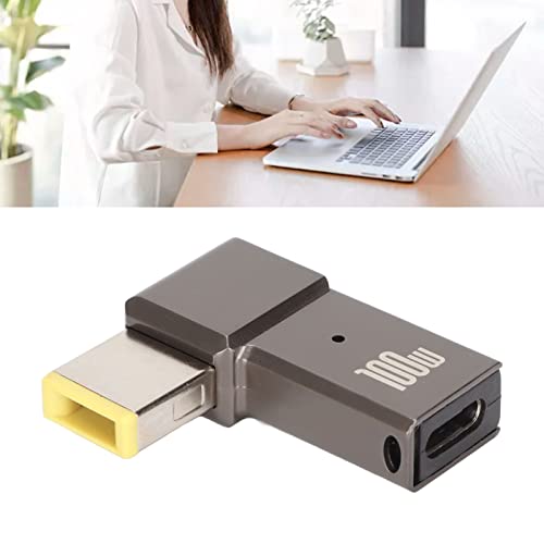 USB C to Slim Tip Adapter, PD Charge Converter 100W 5A Laptop USB C Female Input to Slim Tip for Thinkpad T Series Yoga G50 Z X E Series