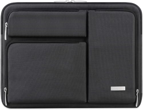 Lacdo 360° Protective Laptop Sleeve Case for 15 inch MacBook Air M5/A3448 (2026), M4 A3241 2025, M3 A3114, M2 A2941 2024-2023, 15" MacBook Pro A1990 A1707, Computer Bag with Accessory Pocket, Black - color: Black, size: New MacBook Air 15 Inch