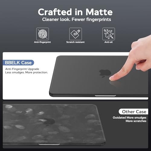 B BELK Compatible with MacBook Neo Case 13 inch 2026, Scratch Resistant Protective Matte Hard Shell Case, 1:1 Precision Fit Laptop Cover for MacBook Neo 13 inch Case with A18 Pro Model A3404, Black - color: Midnight Black