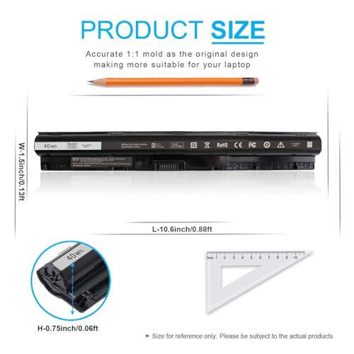 Type M5Y1K 14.8V Battery for Dell Inspiron 15 3000 5000 Series 5559 5558 5555 5758 3567 3551 3552 3558 3565 14 3451 3452 3458 5458 17 5755 5756 5758 5759 P51F 453-BBBQ 451-BBMG GXVJ3 HD4J0 991XP VN3N0