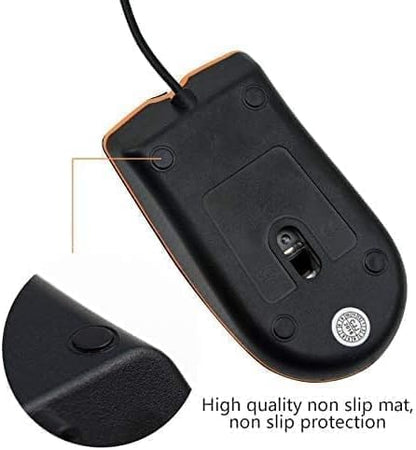 Guiheng 10 Pack Wired Mouse - USB Wired Computer Mouse for Right or Left Hand, Ergonomic with Durable Clicks for PC, Laptop, Desktop, Chromebook, Notebook, Mac - color: 10 pack black