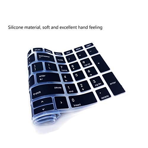 Keyboard Cover for 15.6" HP ProBook 450(G5/G6/G7) 455(G5/G6/G7) 650 G4 |17.3" HP ProBook 470 G5 (Not Fit ProBook 450/455 G8 G4 G3 G2 G1, ProBook 650 G8 G5 G3 G2 G1) US Layout Keyboard Skin-Black - color: Black