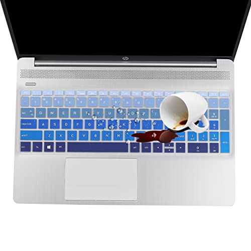Keyboard Cover for HP Laptop 15-dw 15-dy/da/db 15-dw0083wm 15-dw0046nr 15-dw3033dx 15-dw1083wm 15-dw0043dx 15-dw0052wm 15-dw3225od 15-dw0037wm dw2025cl dw4145cl dw1001wm 15t-dw400/dw300/dw200/dw100 - color: Strip blue