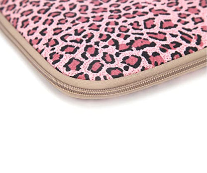 BSLVWG 10 Inch Laptop Sleeve Multi-Color & Size Choices Case/Water-Resistant Neoprene Notebook Computer Pocket Tablet Briefcase Carrying Bag/Pouch Skin Cover - color: Red Leopard, size: 10 inch