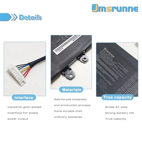 37Wh C21N1818-2 B21N1818 B21N1818-2 C21N1818 Laptop Battery Replacement for Asus VivoBook 14 412FA F412 F412DA FJ F412FL F412UA A412DA A412FJ A412FA A412FL A412UA X412FJ X412FL X412UA X412UF X412UB