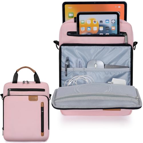 TORIBIO 13 Inch Tablet Sleeve Bag Padded Protective Travel Carrying Case | Fits 13" iPad Air M4 M3 M2, iPad Pro M5 M4 M2 M1, Samsung Galaxy Tab S9 FE+/S9+/S8+/S7 FE/S7+ 12.4" Surface Laptop Go 12.4" - color: Pink, size: 12.9 Inch