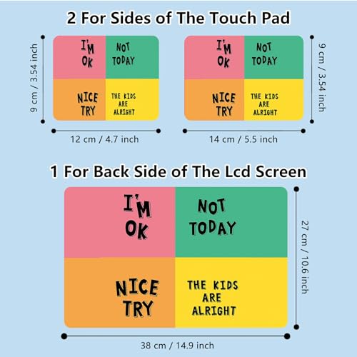 Universal Laptop Skin Sticker with 2 Wrist Pad Skins, Waterproof Scratch Resistant Vinyl Laptop Cover Decal, Cut to Fit for 11–15.6 Inch MacBook HP Dell Lenovo, Quote Words - color: Quote Words