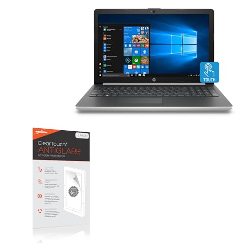 BoxWave Screen Protector Compatible with HP Notebook (15-DA0053WM) (15.6 in) - ClearTouch Anti-Glare (2-Pack), Anti-Fingerprint Matte Film Skin