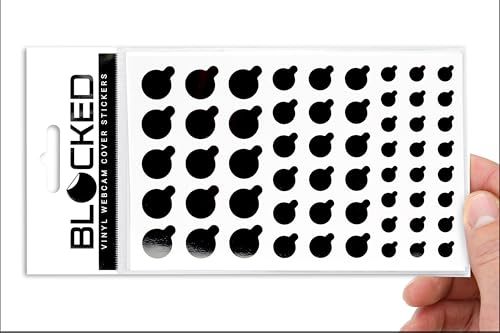 The Original Vinyl Webcam Cover Stickers | Restickable & Stackable Privacy Covers | for All Camera-endable Devices | 3-Sizes | 57 Black Tabbed (Ultra Glossy) - color: Black | Tabbed | Ultra-Glossy