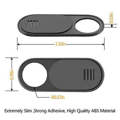 Webcam Cover, 0.035 Inch Ultra-Thin Slider Camera Cover for MacBook Pro, Laptop, Mac, PC, Surfcase Pro, iPhone, Protecting Your Digital Life (2 PCS)