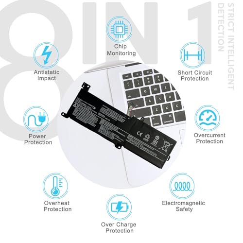 L16C2PB2 L16M2PB1 Laptop Battery Replacement for Lenovo IdeaPad 320-14AST 320-14IAP 320-14ISK 320-15ABR 320-15AST 320-15IAP 330-14IGM 520-15IKB V320-17IKB B320-14IKB L16C2PB1 L16L2PB1 L16L2PB2 30Wh - size: 8.07×3.54×0.20 in L16C2PB2